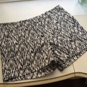 Black and White Patterned Shorts
